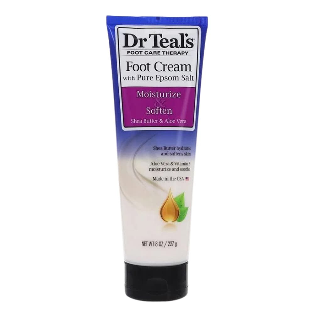 Pure Epsom Salt Foot Cream with Shea Butter, Aloe Vera & Vitamin E