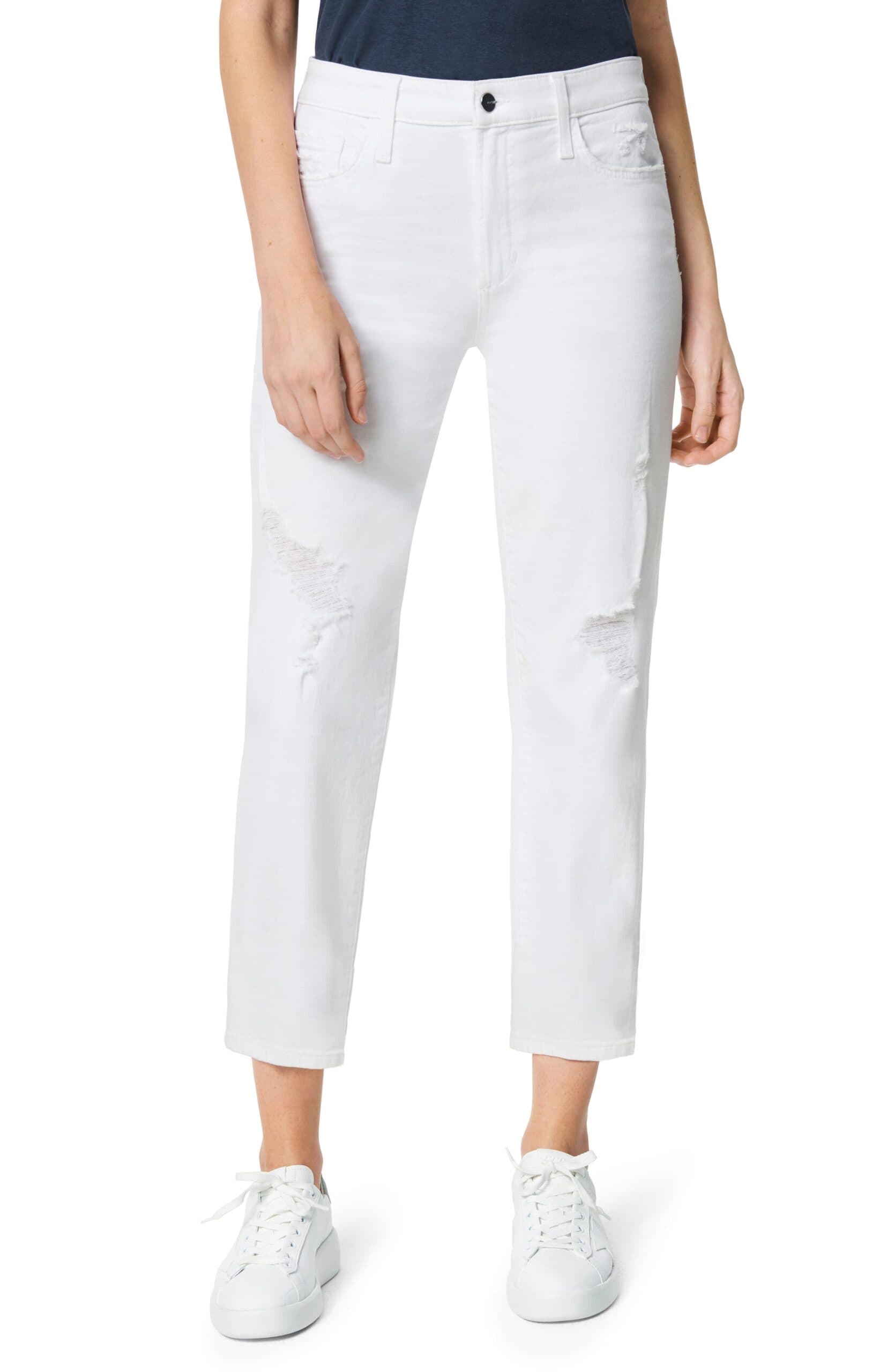 Scout Distressed Cropped Jeans In Spritz - 25