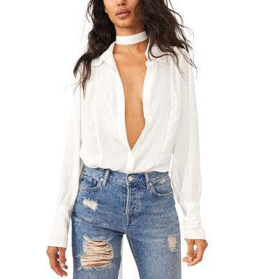 Lala Tie-detail Blouse In Frenchnilla