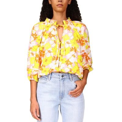 Don't Forget Floral Blouse In Sunny Days - L