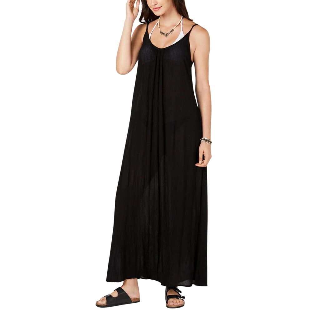 Black Sleeveless Cover-up Maxi Dress